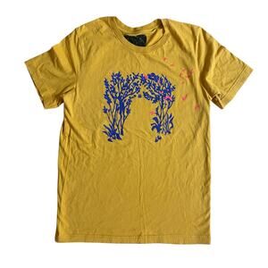 SIGUR RÓS TAKK Arch Band Tour Tee Yellow Gold Shirt Medium